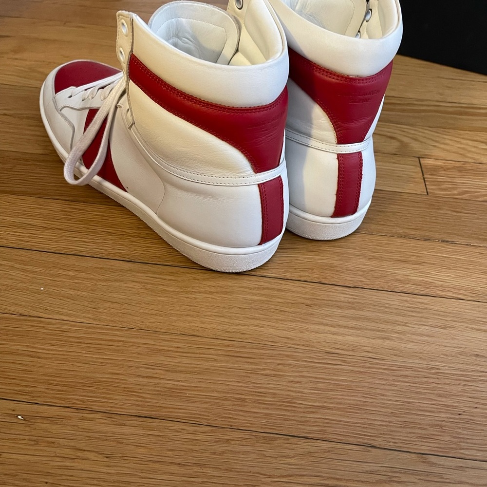 Saint Laurent Leather High Top Sneakers - Picture 4 of 8